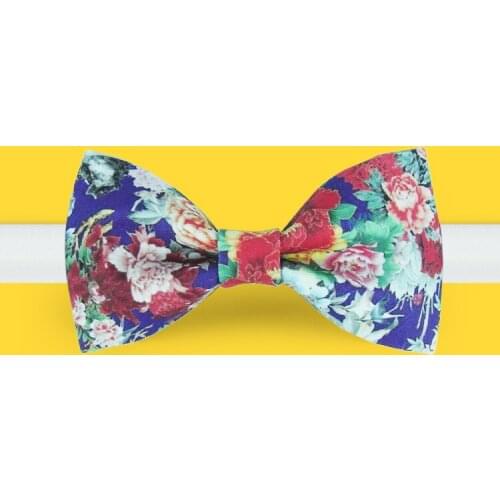Free Shipping New mens Male fashion casual female Original design bowknot printed partydress formal dress bow tie peony pattern