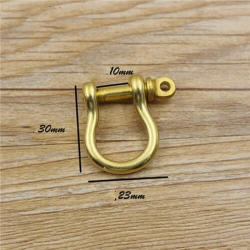 D ring solid brass leather craft wallet bag high level vachette clasp buckle for option 2pcs/lot