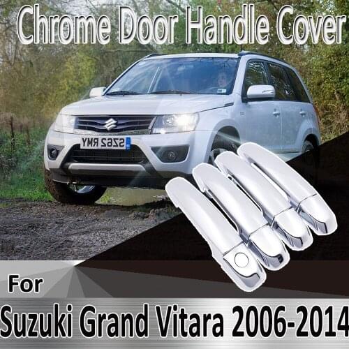 For Suzuki Grand Vitara Grand Nomade Escudo 2006~2014 Styling Stickers Decoration Chrome Door Handle Cover Refit Car Accessories