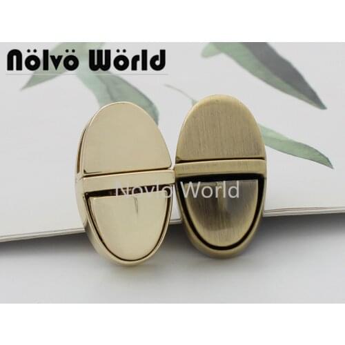 5-30sets 4 colors 17*28mm small brush antique oval shape press lock for DIY chains bag handbag clasp purse accessories