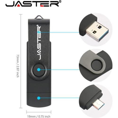 JASTER Hot Sale 4GB 8gb 16gb 32gb USB 2.0 Flash Drive Smartphone mobile double port OTG dual pen drive pendrive memory stick