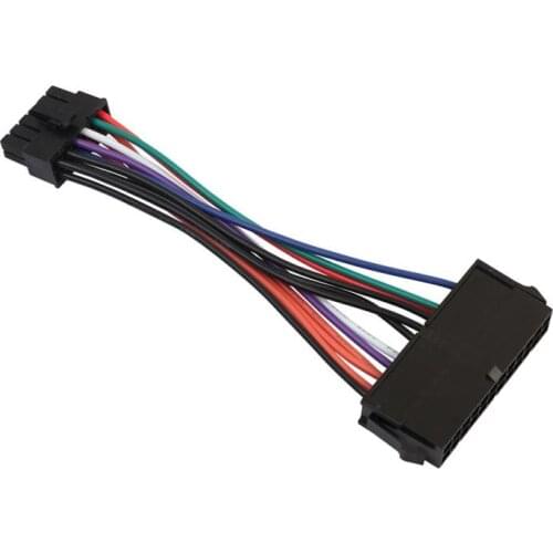 24 Pin To 12 Pin ATX PSU Power Adapter Cable 18AWG Wire 0.18X34 Copper Core 15cm Extension Cable Extender Cord For Computer