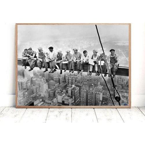 Huge Project New York Vintage Print Canvas Art Painting Black And White Cities Posters Wall Art Pictures For Living Room Decor