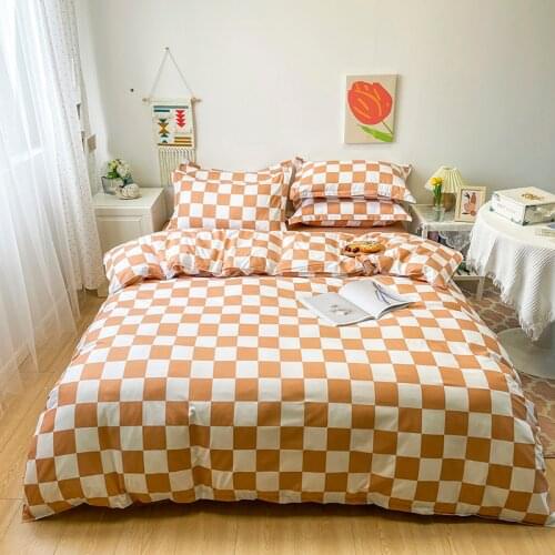 Grid Lattice Bedding Set Bedspreads Modern Geometry Bedcolthes Single Double King Size 220x240 Bedroom Bedroom Douvet Cover