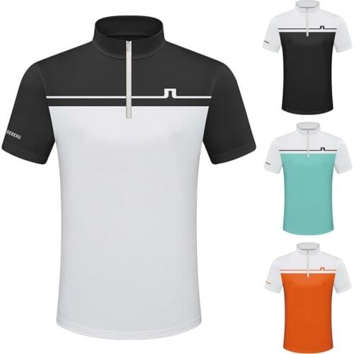 2021 JL Summer Golf Short-Sleeved Breathable And Quick-Drying Sweat-Wicking Sports Shirt Mens Loose Casual Outdoor Polo Shirt