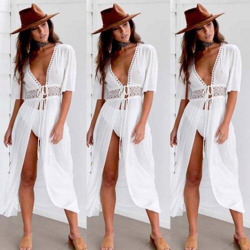 Summer Bikini Cover Up Beach Thin Coat Holiday Sexy Long Cover