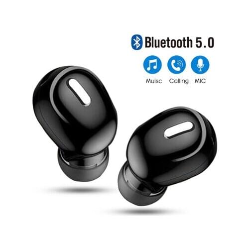 Mini In-Ear 5.0 Bluetooth Earphone HiFi Wireless Headset With Mic Sports Earbuds Handsfree Stereo Sound Earphones for All Phones