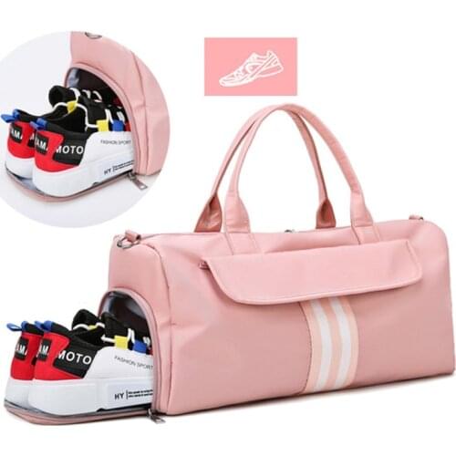 Fashion Women Stripe Travel Bag Large Capacity Men Shoulder Bag Nylon Multifunction Crossbody Bags Waterproof Weekend Bag XA701M