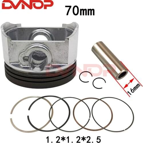Motorcycle 70mm Piston 16mm Pin Ring 1.2*1.2*2.5mm Set For LONGXIN250 Loncin 250 TG260 Off-road Dirt Bike Engine Spare Parts
