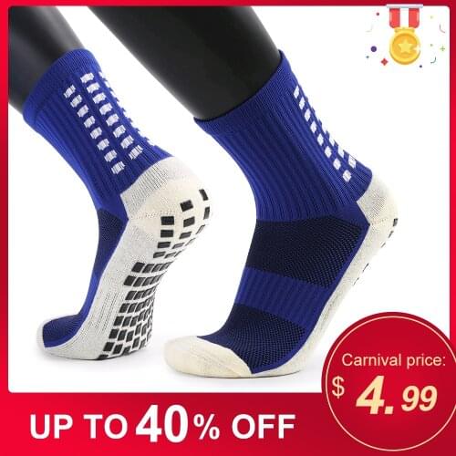 Mens Anti Slip Football Socks Athletic Long Socks Absorbent Sports Grip Socks for Basketball Soccer Volleyball Running