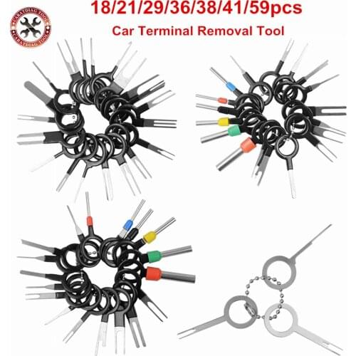18/21/29/36/38/41/59pcs Car Terminal Removal Electrical Wiring Crimp Connector Pin Extractor Kit Car Electrico Repair Hand Tool
