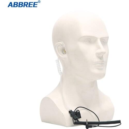ABBREE Earphone 3.5mm Air tube Listen Only Earpiece Headset For Two Way Radio Speaker Microphone For Walkie Talkie