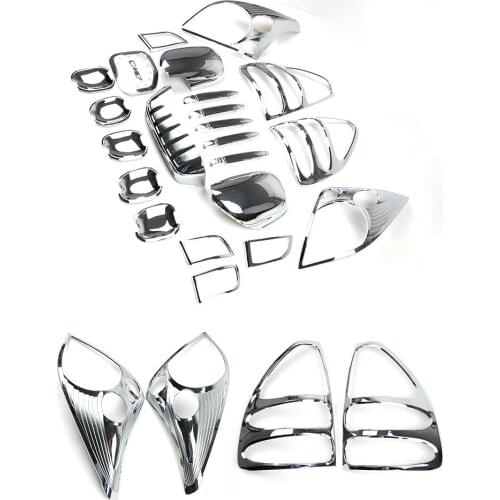 Osmrk Chrome Rear Tail Light Fog Lamp Frame Cover trim for Toyota land cruiser prado 2003-2009