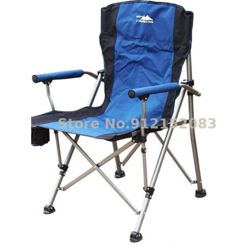 Portable Armrest Outdoor Folding Chair Leisure Back Folding Fishing Chair Camping Barbecue Beach Chair Computer Chair