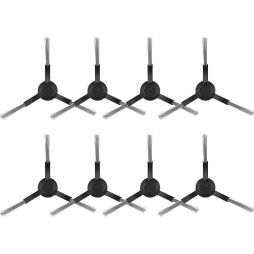 8pcs Washable for Xiaomi Mi Robot Vacuum Mop P Cleaning Robot(STYTJ02YM) Black Side Brush Parts kits Sweeper