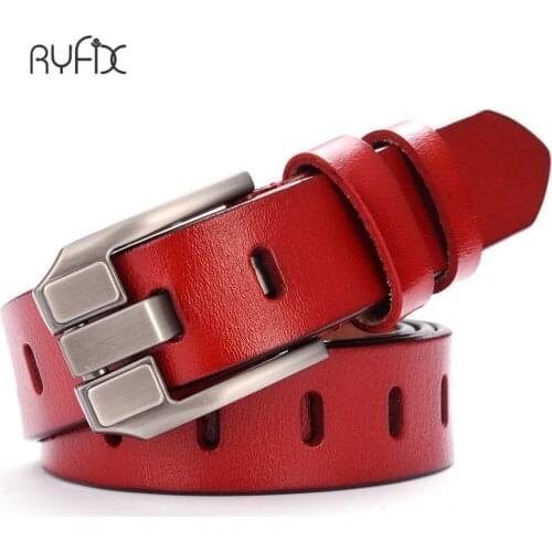RYFIX Women Leather Belt Luxury Hollow out Belt Jeans For Women Belts Fashion Designer Belt Female Ceinture femmes width:2.8cm