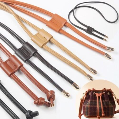 Women Girls Detachable PU Leather Bag Strap Belt Bucket Bags Drawstring Bunches Backpack Beam Pocket Accessories LX9F