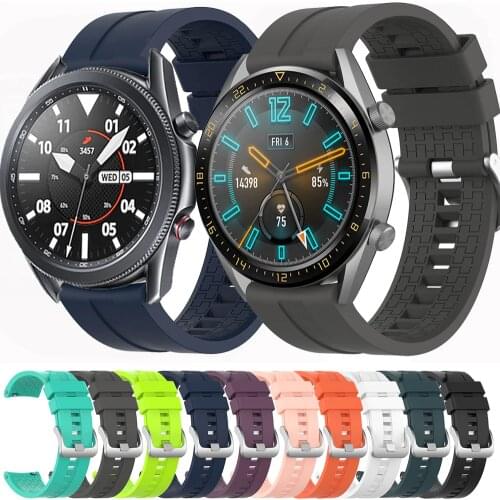 Sport Silicone Watch Strap for Huawei GT 2E 22mm Bracelet Watch Band for Samsung Galaxy Watch 3 45mm 46mm S3 Bands Accessory