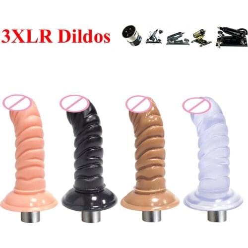 Traditional Sex Machine Attachment 3XLR Big Black Lifelike Dildo Suction Cup Sex Love Machine For Women man