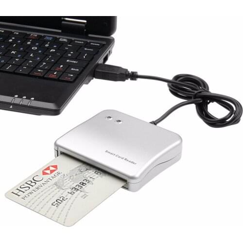 20 pcs Easy Comm USB Smart Card Reader IC/ID card Reader for Windows/ Linux/ MAC High Quality