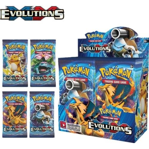In stock! 324Pcs/box Pokemon XY Evolutions Trading Card Game Booster Pack Collectible Trading Cards Game Toys