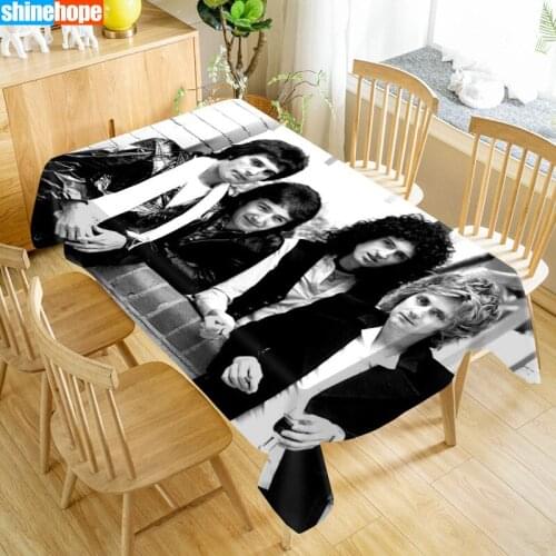 Queen Band Table Cloth Oxford Print Waterproof Oilproof Home Rectangular Party Table Cover 100X140cm/140X250cm