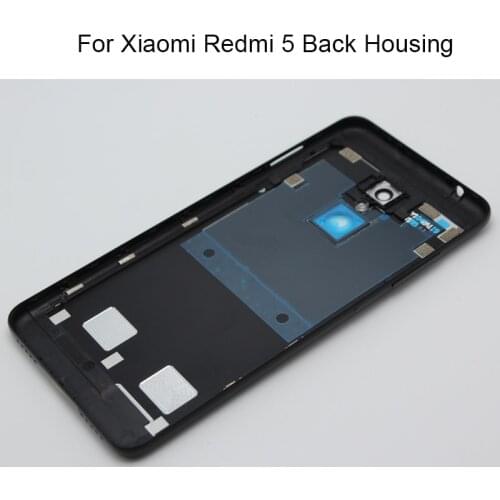 For Xiaomi Redmi 5 Battery Back Cover Rear Door Housing + Side Key + Camera Glass Lens Replacement Repair Spare Parts