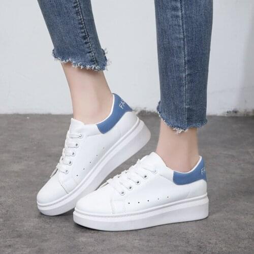 Classic white shoes women new fashion pu leather casual breathable tenis feminino comfortable lightweight women sneakers U20-29