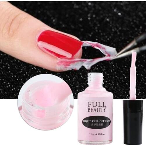 15ml Nail Polish Liquid Peel Off Tape Protect Glue Varnish Anti-spill Latex Fast Dry Skin Care Nail Gel Peel Off Liquid Tape