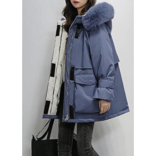 Manteau Femme Hiver Coat Winter Jacket Parka Thicken Fur Warm Parkas Big Pocket Loose Oversized Ladies Hooded Outwear Ukraine