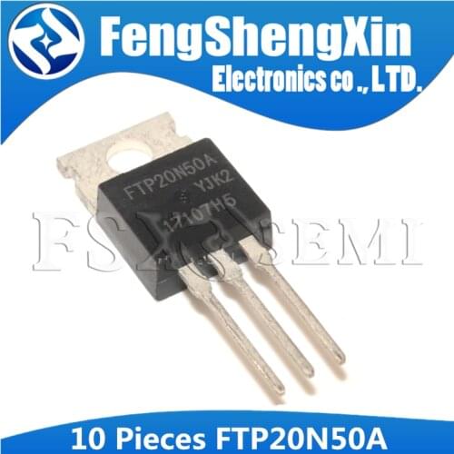 10pcs FTP20N50A TO-220 FTP20N50 20N50 TO220 20A 500V Power MOSFET Transistor