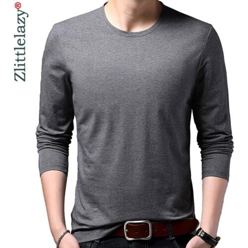 2020 Brand Casual Autumn Solid Long Sleeve T Shirt Men Streetwear Tshirt Fashion Fitness T-shirt Jersey Mens Tee Shirts 93001