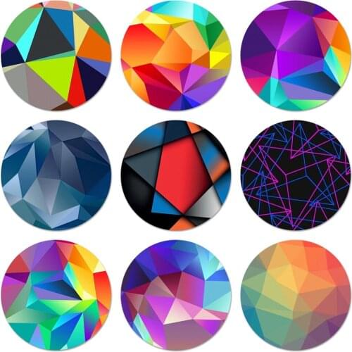 58mm Geometry triangle pattern Badge Brooch Pin Accessories For Clothes Backpack Decoration gift