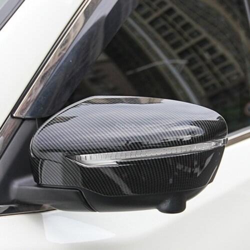 Accessories For Nissan Juke 2016 2017 2018 Carbon Fiber Color Door Mirror Cover Rear View Overlay Trim Car Styling