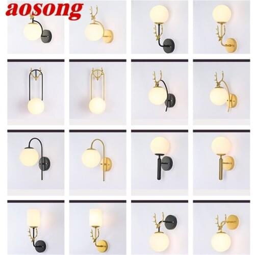 AOSONG Wall Lamps Contemporary LED Light Creative Indoor Fixture Decorative For Home Bedroom