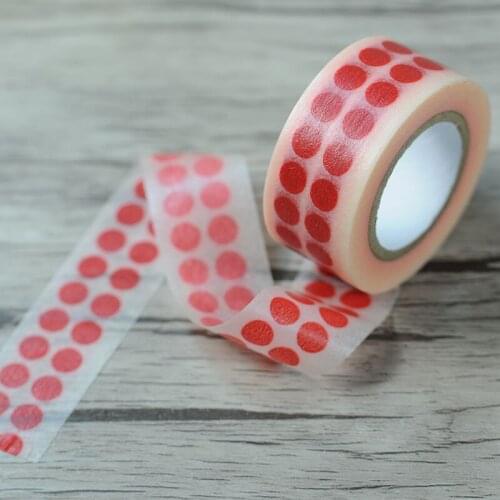 Free shipping Beautiful masking washi tape/20mm*10m*2rolls red dot masking washi tape
