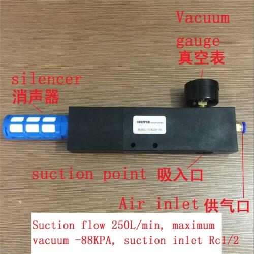 Domestic large flow of multi-stage vacuum generators VTM250-80 highest degree of vacuum suction -88KPA