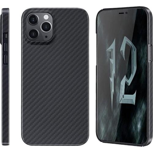 Aramid Fiber Phone Case for iPhone 12 Pro Max 12 Mini 11 pro XR XS X Minimalist Shell Ultra Thin Durable Carbon Fiber Slim Cover