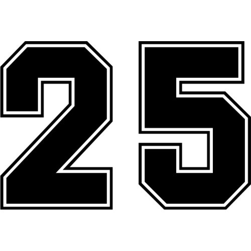 CK3262# racing Number 25 funny car sticker vinyl decal waterproof car auto stickers for bumper rear window