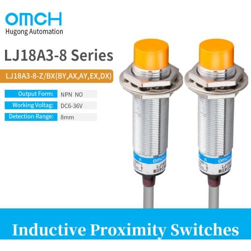 OMCH M18 LJ18A3-8-Z/DX DC 2-WIRE NC metal inductive proximity switch sensor switch detection range 8mm