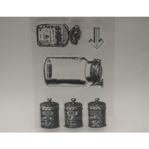 Pot transparent Silicone stencil for DIY Scrapbooking photo album decorative sheets