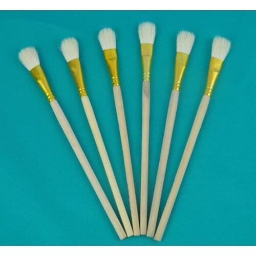 Paint Brushes Soft Wool Coloured Pen Painting Pictures 10pcs/pack Oil Watercolor Painting Brush Wooden Handle Brush Art Supplies