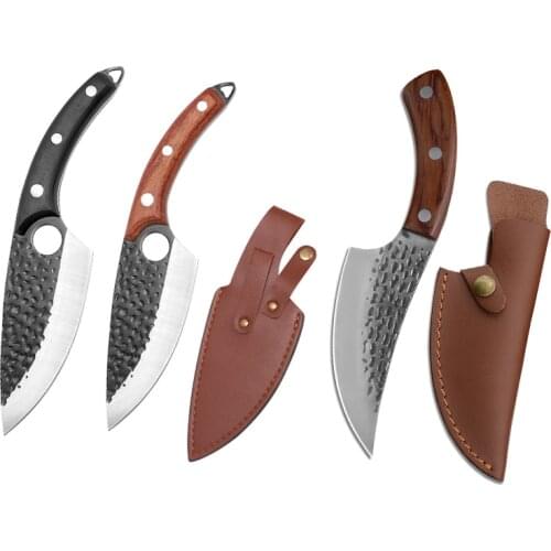 Kitchen Knife Cleaver Meat Slicing Chopping Chef Butcher Knife Hand Forged Sharp Blade Cooking Knife