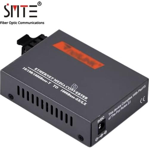 NetLINK Media Converter HTB-GM-03 10/100/1000M Multimode Duplex SC RJ45 Gigabit Double Fiber Optical 2KM External Power Supply