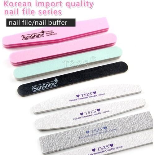 New Nail Art Manicure Tool Korea High Quality Grey Black Nail Files Sanding Buffer Magic Buffer 100/180