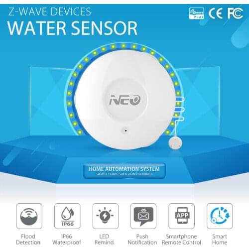 NEW smart home z wave plus water leak sensor Z-wave EU 868.4MHZ series water leakage detector With Remote Probe Water Resistant