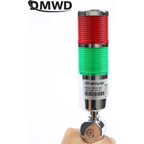 LTA Industrial Multilayer Stack light Lamp Signal Tower Alarm caution light Flash Industrial Tower Red Green LED Sliver 12V 24V