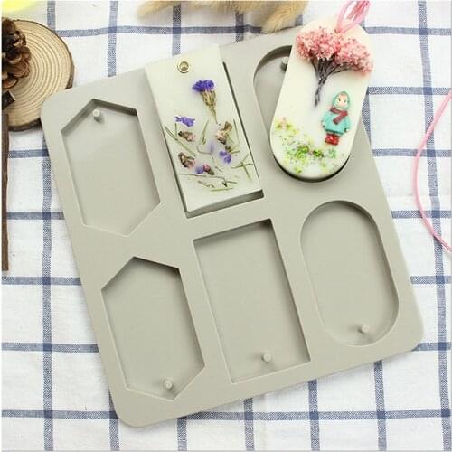 Silicone Clay Aromatherapy Tablets Mold Hanging Ornaments Wax Molds Flower Soap Mold DIY Craft Accessories Soap Molds
