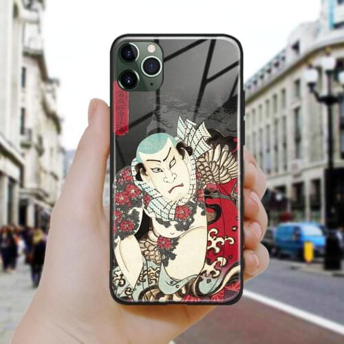 Japanese style Samurai Asahina Fuji Hyoe Silicone Glass Phone Case Cover For iPhone SE 6 6s 7 8 Plus X XR XS 11 12 Mini Pro Max