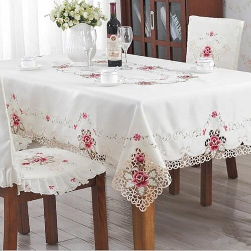 SHSEJA European style tablecloths fabric embroidery tablecloths lace restaurant tablecloths party wedding decoration